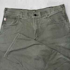 Carhartt Mens 38x30 Canvas Fire Resistant FR Original Fit Cat 2 FRB159-MOS Green